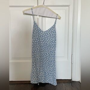 Reformation Light Blue Floral Mini Dress